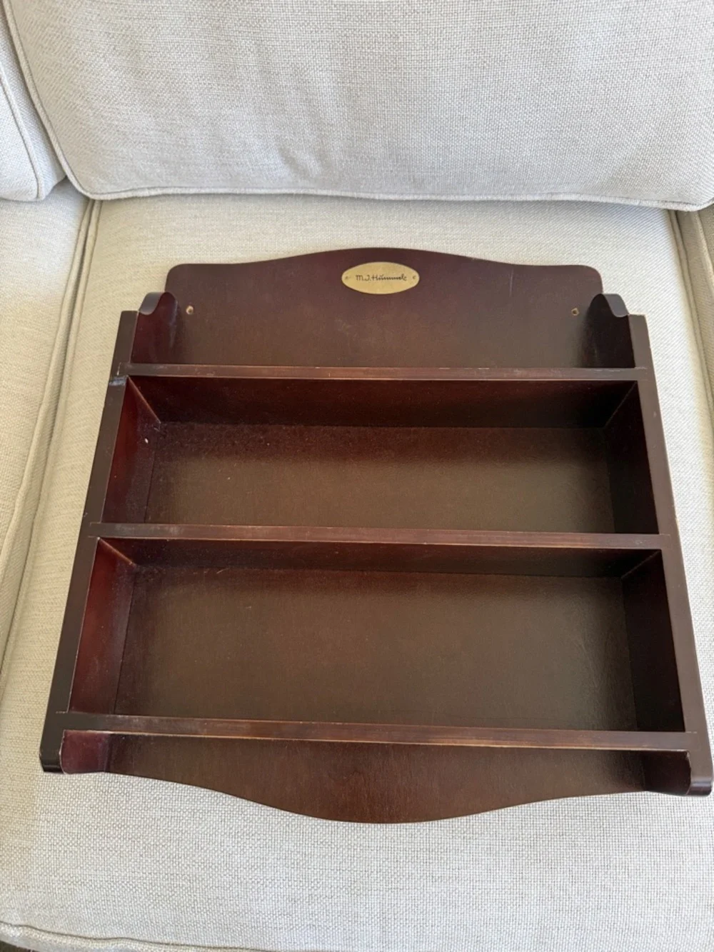 Vintage Hummel Brown Wooden Three-Tier Display Shelf - Spice Rack